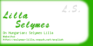 lilla selymes business card